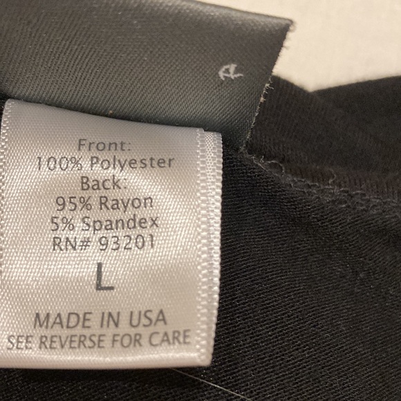 Dots Women’s Size L Top Blouse Pullover Hi-Lo Mixed Media Boho Sheer Front - Picture 5 of 7